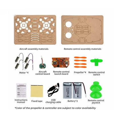 Costruire e imparare Diy Costruzione in legno Drone Quadcopter Assemblare Rc Drones Kit Set Toy Educazione Per gli studenti che insegnano ai bambini