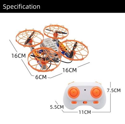 Drone a doppia forma con assemblaggio di blocchi di costruzione a 360 gradi