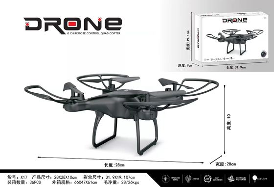 Dimensione cartone 66X47X61 NERO Gioco creativo Aeromobile giocattolo a distanza Drone Aeromobile per divertimento multiplayer