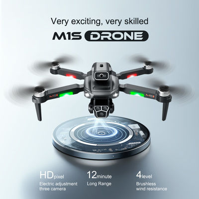 Quadcopter pieghevole Rc Dron M1s Mini Drone 5g Wifi Fpv 4k Evitare gli ostacoli con doppia fotocamera