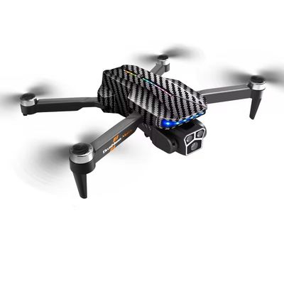 12 minuti Tempo di volo Controllo a mano Drone nero in fibra di carbonio con tenuta dell'altitudine del flusso ottico e 4k 360 gradi di stunt di rotazione