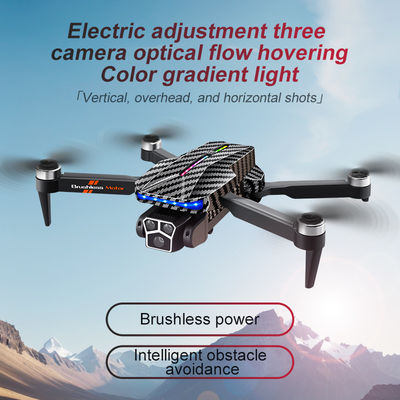 12 minuti Tempo di volo Controllo a mano Drone nero in fibra di carbonio con tenuta dell'altitudine del flusso ottico e 4k 360 gradi di stunt di rotazione