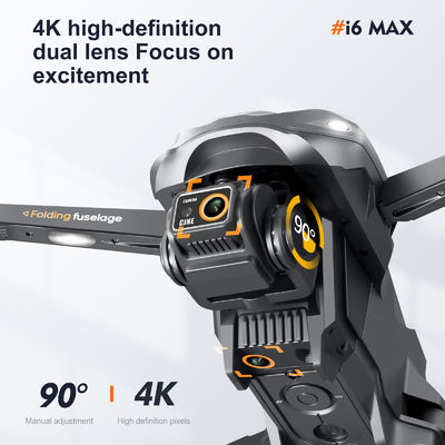 I6 Max Evitazione degli ostacoli Notte 4k Doppia telecamera Aereo Fpv Drone senza spazzola Motore resistente al vento Flusso ottico Rc Quadcopter