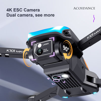 Plastica Nero Grigio K101 Max Drone 4k Camera Flusso Ottico Evitare gli ostacoli Drone Con HD Camera