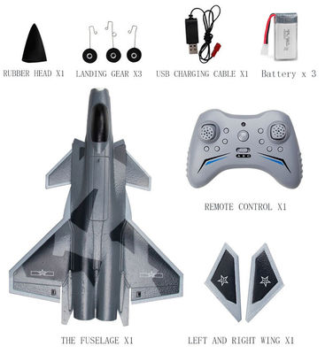 Unisex 2.4G 4-Channel 6-Axis Gyro EPP Foam J20 RC Glider Aeroplano ad ala fissa Remote Control Outdoor RC Aereo Aeroplano Giocattoli
