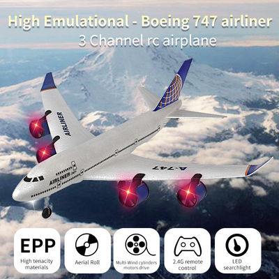 2.4G 2CH Predator Remote Control Fuma Hand Throwing Glider per bambini Alto emulazione Boeing 747 Airliner RC Aeroplano