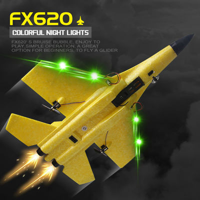 FX620 2.4GHz 2-Channel Foam RC Plane Modello Glider RC Jet Airplane con tempo di ricarica di 60 minuti e batteria da 3,7V 150mAh