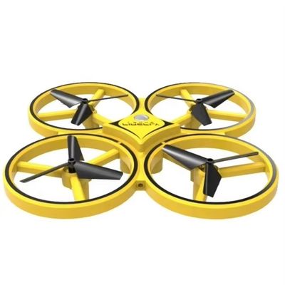 Giallo D10H Popolare Disegno Disegno Personalizzabile Piano giocattolo Gesture Control Drone Con Luci Led Per Bambini Distanza remota 80m