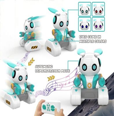 Robot didattici HUGTEC S024 Robot giocattolo Gestore a controllo remoto STEM 3 Musica plastica Funzione luce Automatica per unisex
