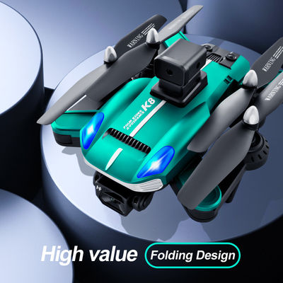 Legata di alluminio 2024 K8 Drone doppia fotocamera Quattro assi Aircraft pieghevole con evitazione degli ostacoli e RC Elicottero Dron 8k Pro