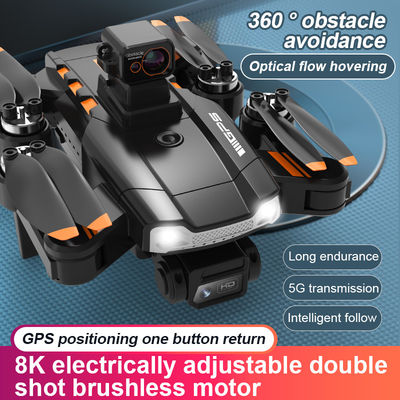 Fotocamera HD e fotografia aerea HD Quadcopter Remote Control S1 Laser senza spazzola Evitare gli ostacoli Drone Nero Arancio