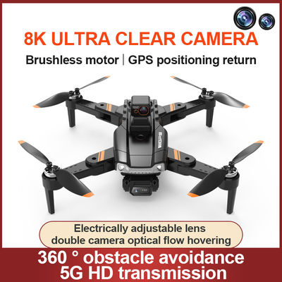 Fotocamera HD e fotografia aerea HD Quadcopter Remote Control S1 Laser senza spazzola Evitare gli ostacoli Drone Nero Arancio