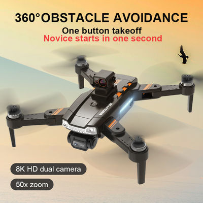 Fotocamera HD e fotografia aerea HD Quadcopter Remote Control S1 Laser senza spazzola Evitare gli ostacoli Drone Nero Arancio