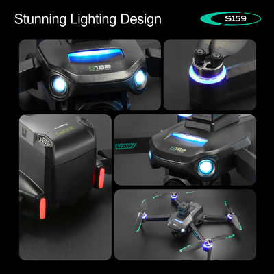 Plastica S159 5g Wifi Fpv Gps Quadcopter Drone 4khd doppie telecamere 25 minuti resistenza Evitazione ostacoli LED grande schermo telecomando Rc Drone