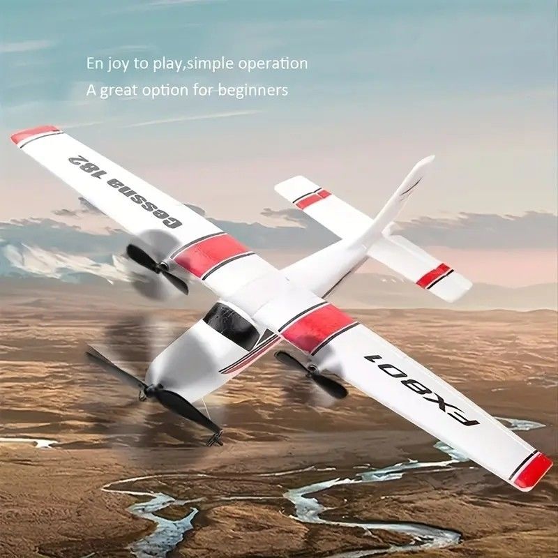 Fx-801 Rc Piano Epp Foam Glider Aeroplano Giroscopio 2.4g 2ch Rtf Remote Control Aerei con spessore delle ali per stile bianco Aeroplani EPP