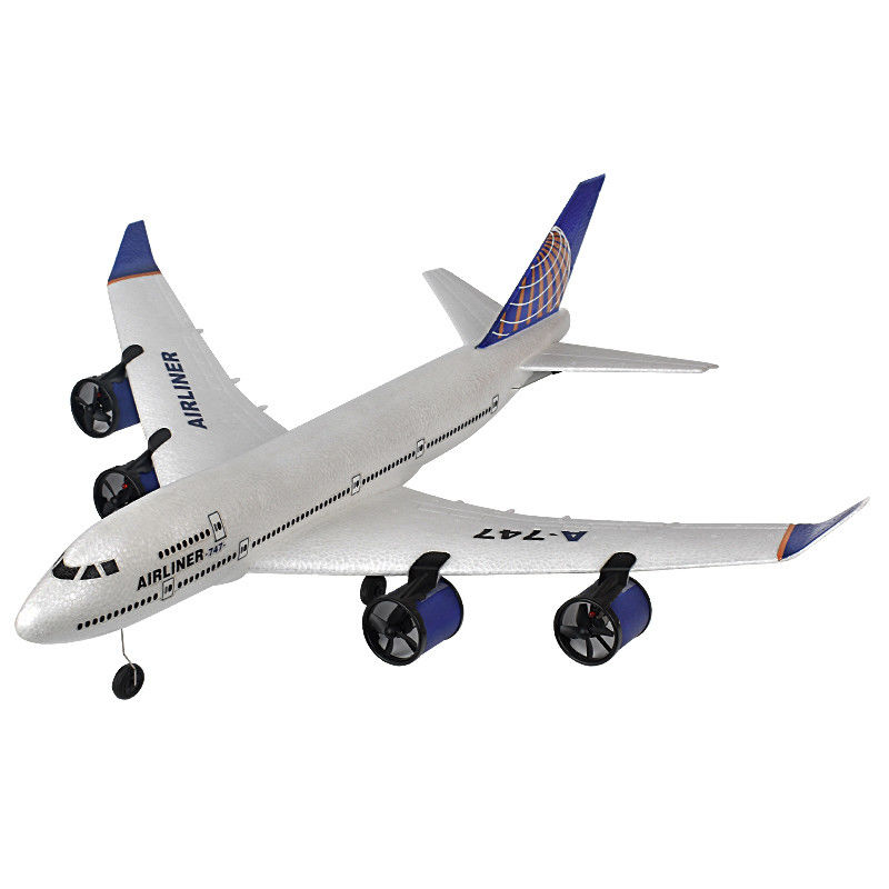 Aereo RC elettrico A380 747 Modalità facile da volare Stunt Roll 2.4GHz Remote Control Glider per e batterie incluse