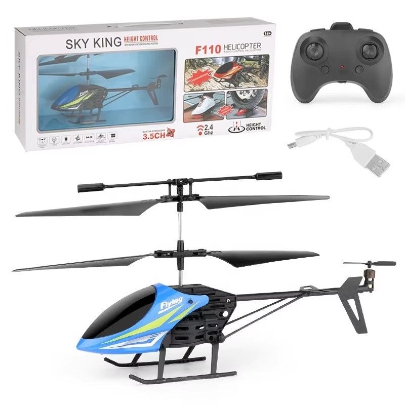 F110 3.5 Canale Elicottero giocattolo 2.4Ghz Elicottero a controllo remoto Mini Rc Elicottero videocassetta esterna Risoluzione nulla