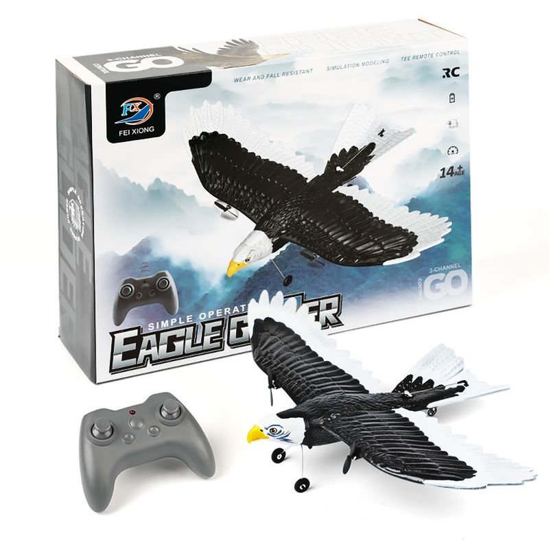 Caratteristiche RTF 3ch Epp Foam Rc Simulation Wingspan Bald Eagle 2.4g Rc Glider Aeroplano giocattoli con 14 anni e più Age Range