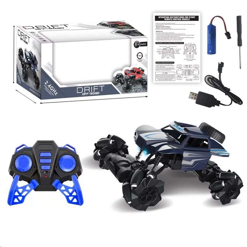 Il pacchetto originale include 360 rotazione controllo radio Stunt Rc Drift Racing Car con luce e luce M3 9 canali