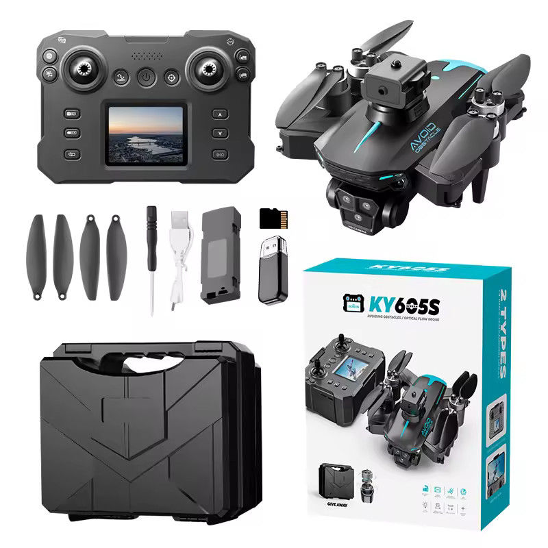 Tempo massimo di volo stile Ky605s Max Drone 4khd Camera a quattro lati Evitazione degli ostacoli Motore senza spazzole Batteria vita Rc Drone
